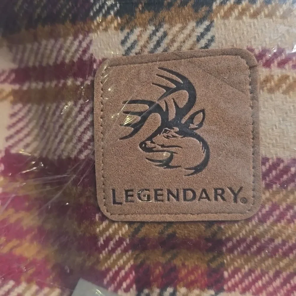 3192 NWT Legendary Whitetail Cozy Wool Cabin Throw Blanket 57x90